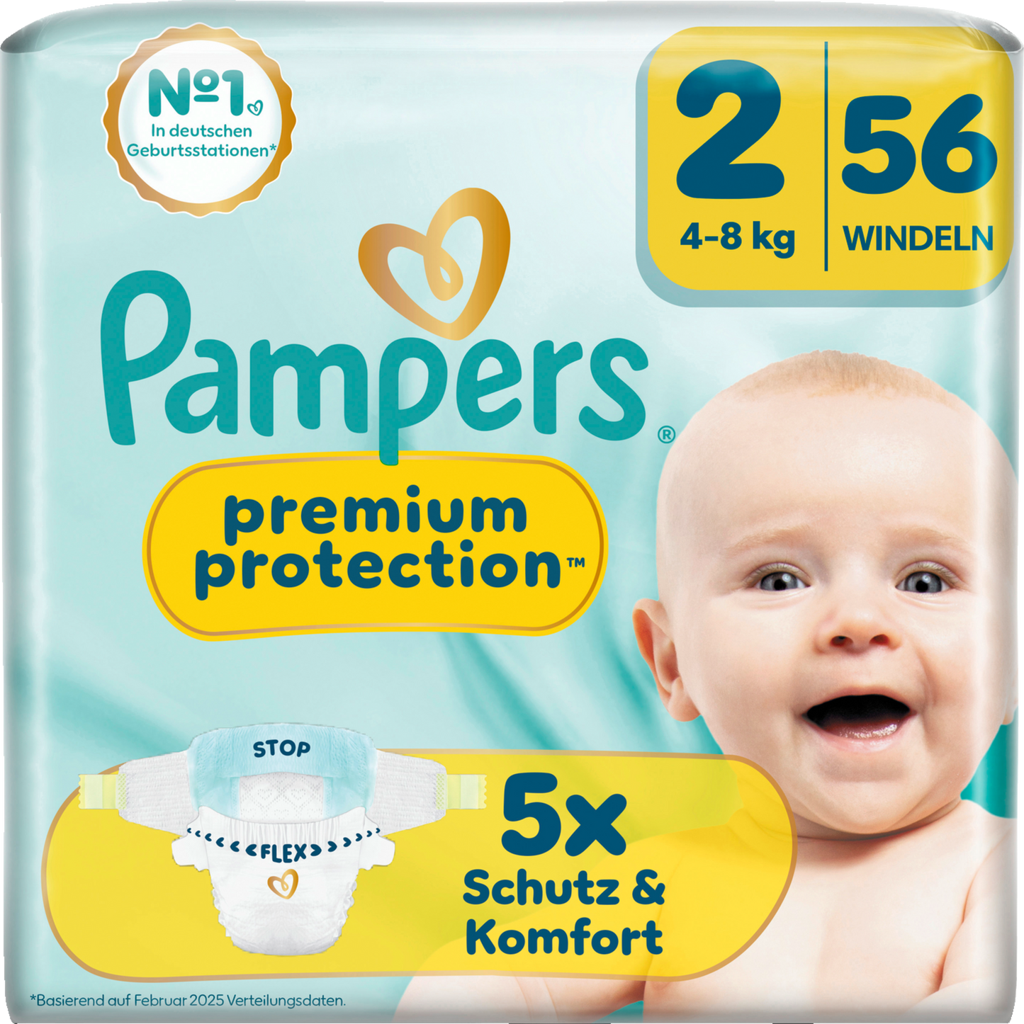 Pampers Premium Protection T2 Mini 4-8kg (56 pces) Sachet