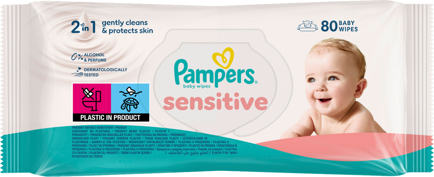 Pampers Lingettes Humides Sensitive (80 pces)