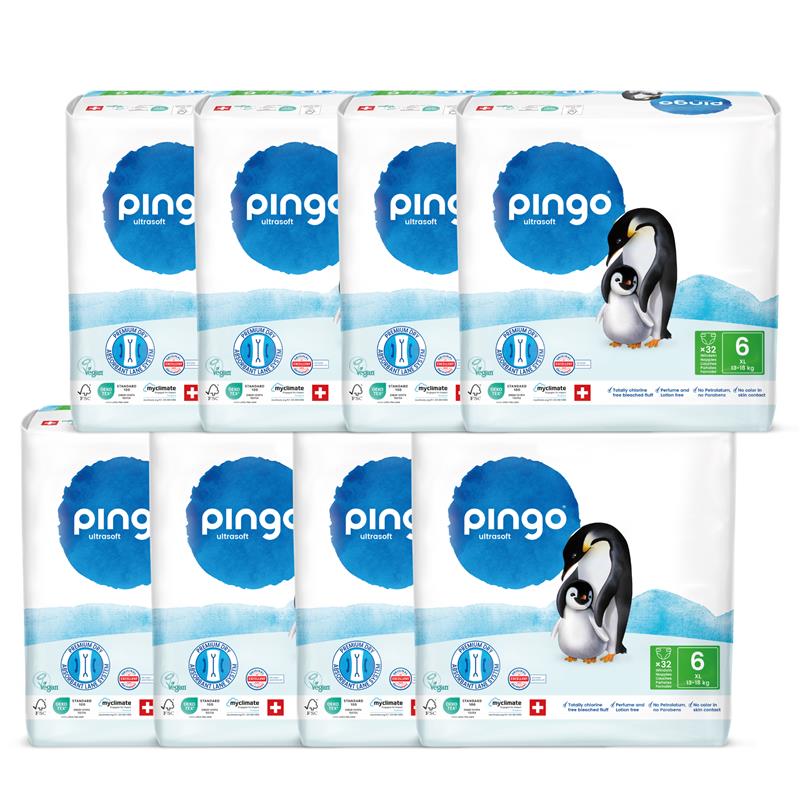Pingo T6 XL (13-18 kg) Carton de 2 (2 x 4 x 32 pces)