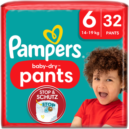 Pampers Baby-Dry PANTS T6 XL +15kg (3 x 32 pces)