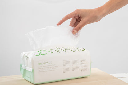 Senmacys Lingettes nettoyantes pour le visage (100 pces)