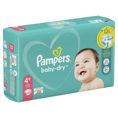 Pampers Baby-Dry T4+ Maxi Plus 10-15kg (43 pces)