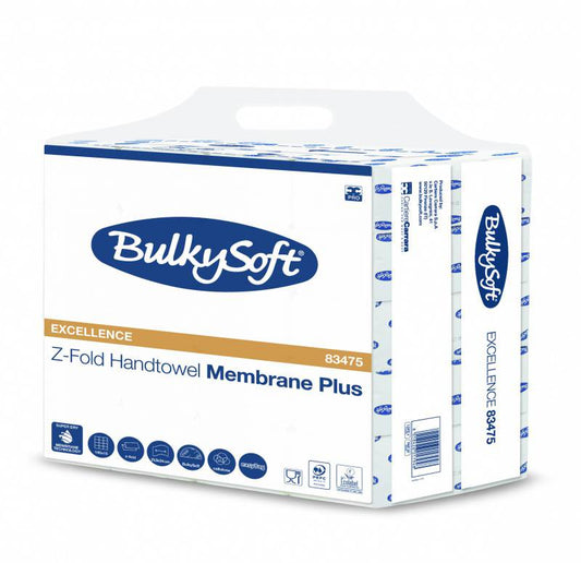 Essuie-mains en papier plié en Z Membrane plus, 3 plis Carton