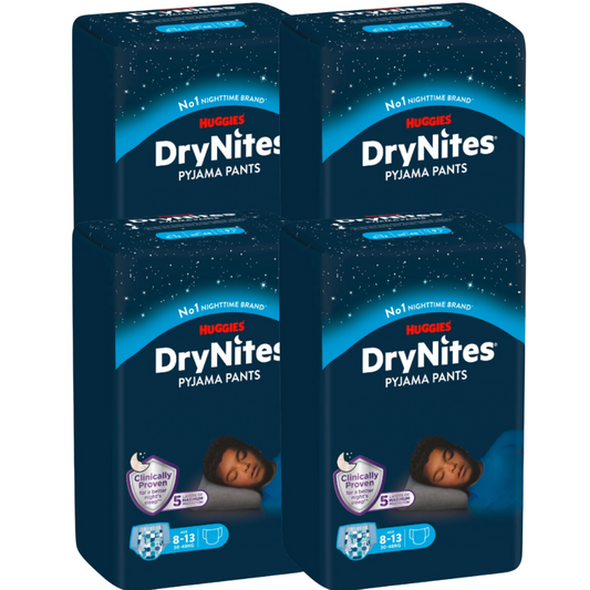 Huggies DryNites® culottes pour la nuit 8-13 ans (30-48 kg) garçon (4x13 pces) Jumbopack