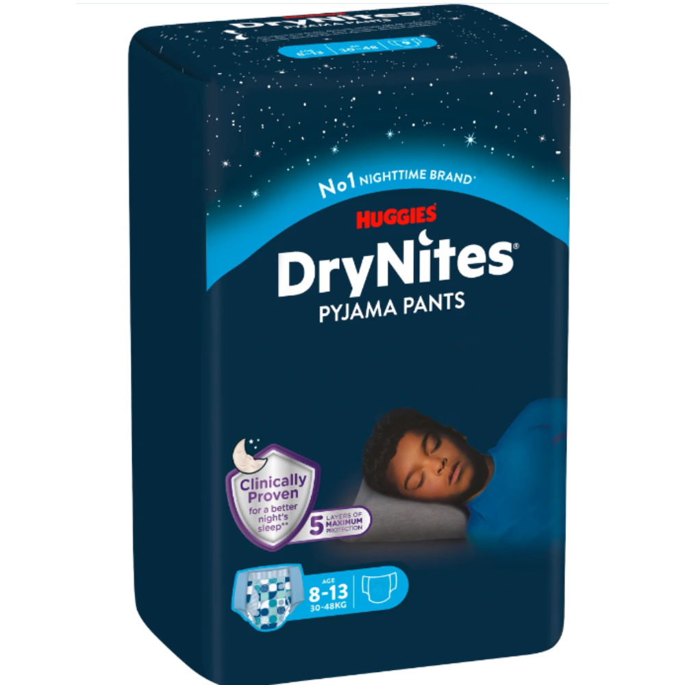 Huggies DryNites® culottes pour la nuit 8-13 ans (30-48 kg) garçon (13 pces)