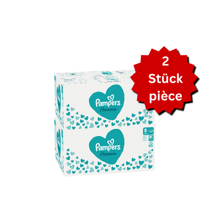 Pampers Harmonie T5 Junior 11–16 kg (2×152 pièces) – PROMO : 2 boîtes mensuelles