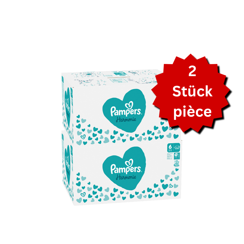 Pampers Harmonie T6 XL 13+kg (2x144 pièces) – PROMO 2 boîtes mensuelles
