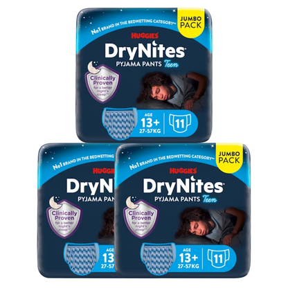 Huggies DryNites® Pyjama Pants Boy +13 ans (27-57 kg) Jumbopack (3x11 pces)