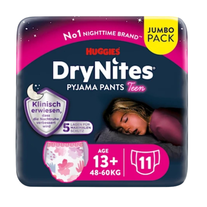 Huggies DryNites® Pyjama Pants Girl +13 ans (48-60 kg) Sachet (11 pces)