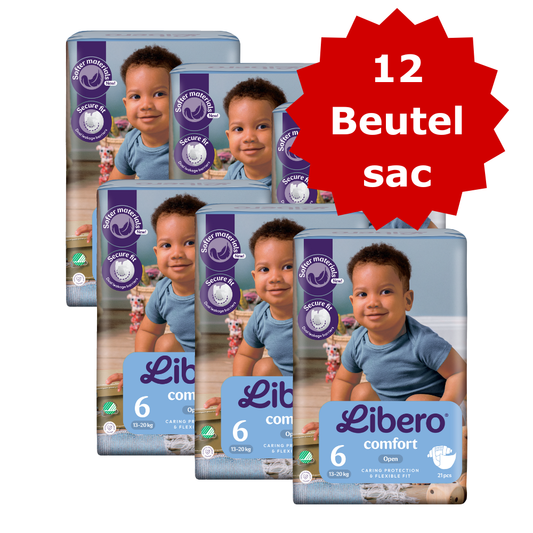 Libero T6 Junior 13-20 kg (2 x 6 x 21 pces) Carton Double