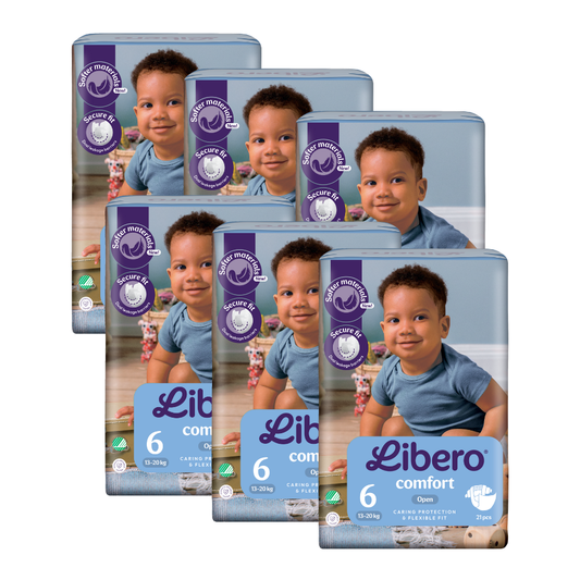 Libero T6 Junior 13-20 kg (6 x 21 pces) Carton