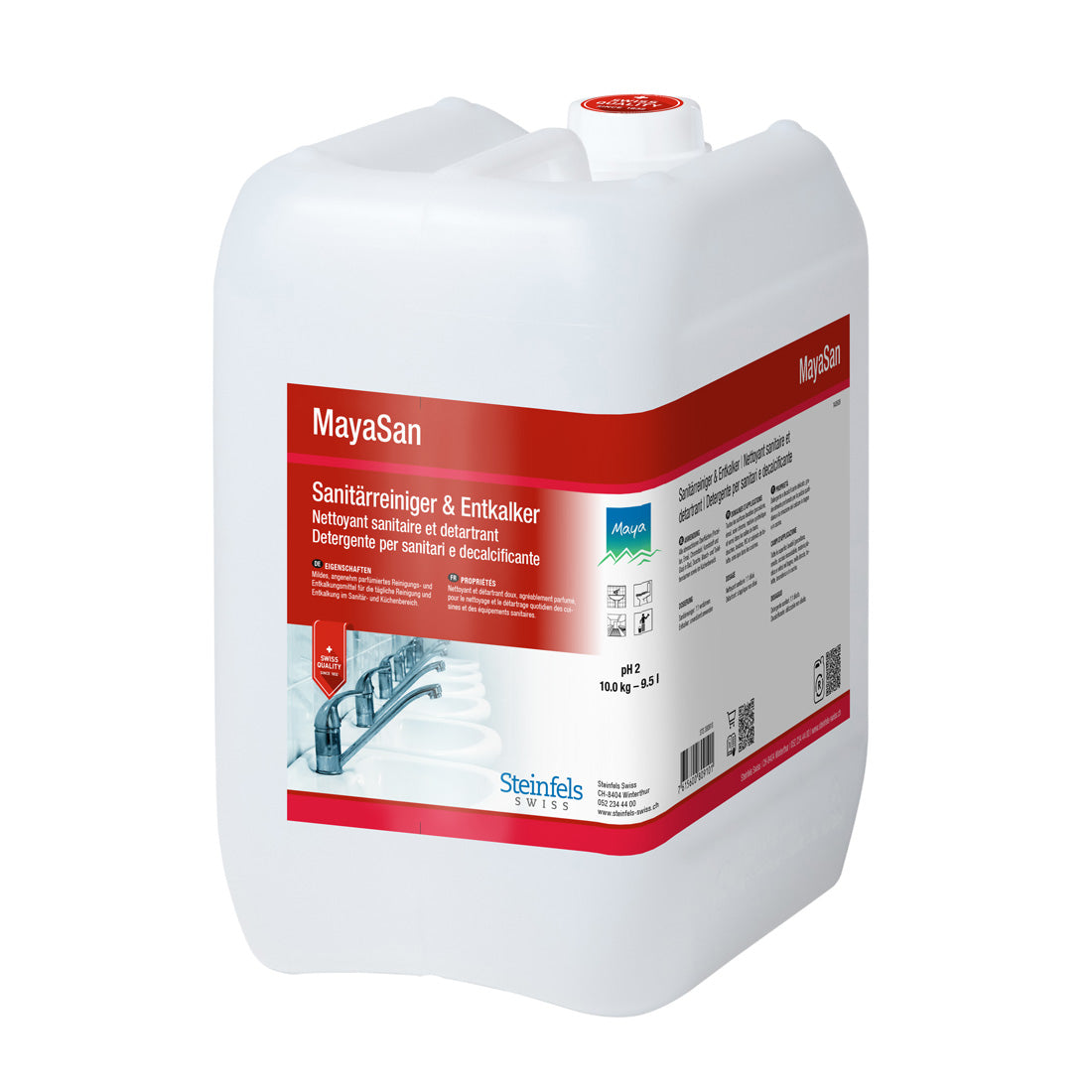 Nettoyant Sanitaire & Détartant MayaSan 10kg Bidon