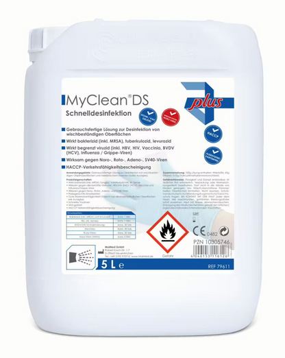 Kit de désinfection : Seau distributeur + Rouleaux de lingettes non tissées + Désinfection rapide MaiMed My Clean DS