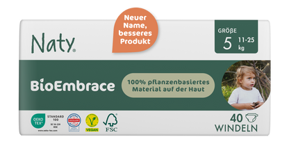 Naty BioEmbrace T5 Junior (11-25kg) Sachet (40 pces)