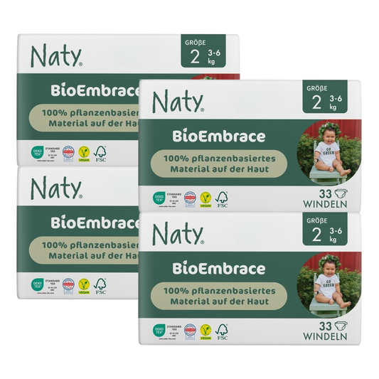 Naty BioEmbrace T2 Mini (3-6kg) Carton (4 X 33 pces)