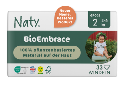 Naty BioEmbrace T2 Mini (3-6kg) Carton (4 X 33 pces)