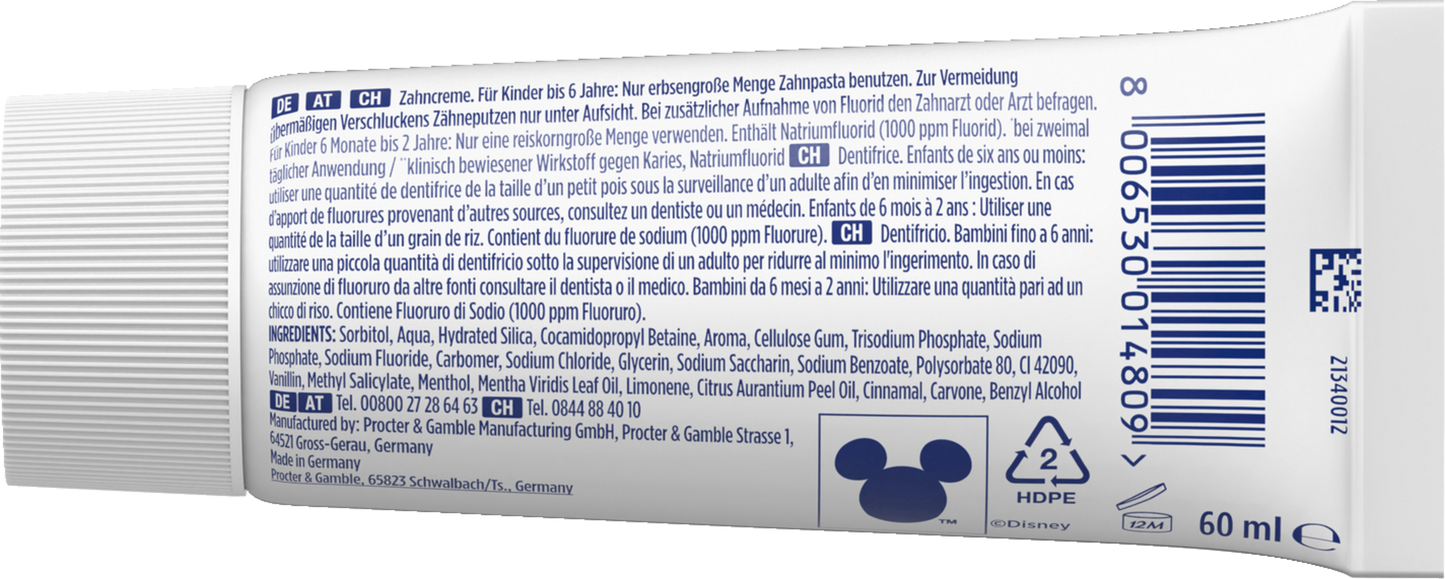 Dentifrice Oral-B Kids – 0 à 6 ans (60 ml)