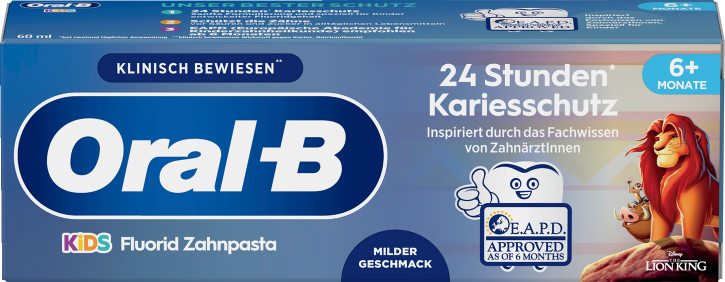 Dentifrice Oral-B Kids – 0 à 6 ans (60 ml)