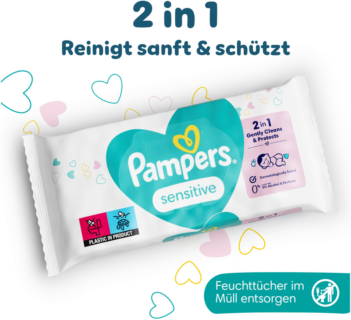Pampers Lingettes Humides Sensitive ECom (15 x 80 pces)
