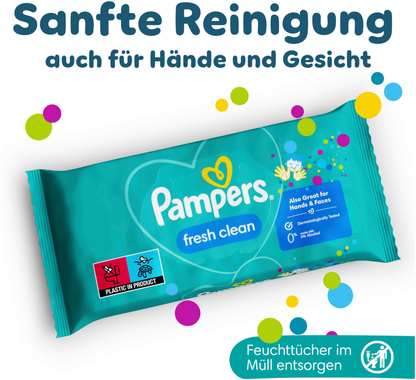 Pampers Fresh Clean Lingettes (15 x 80 pces)