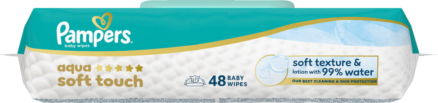 Pampers Aqua Soft Touch lingettes (48 pièces) sachet