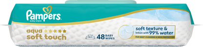 Pampers Aqua Soft Touch lingettes (48 pièces) sachet