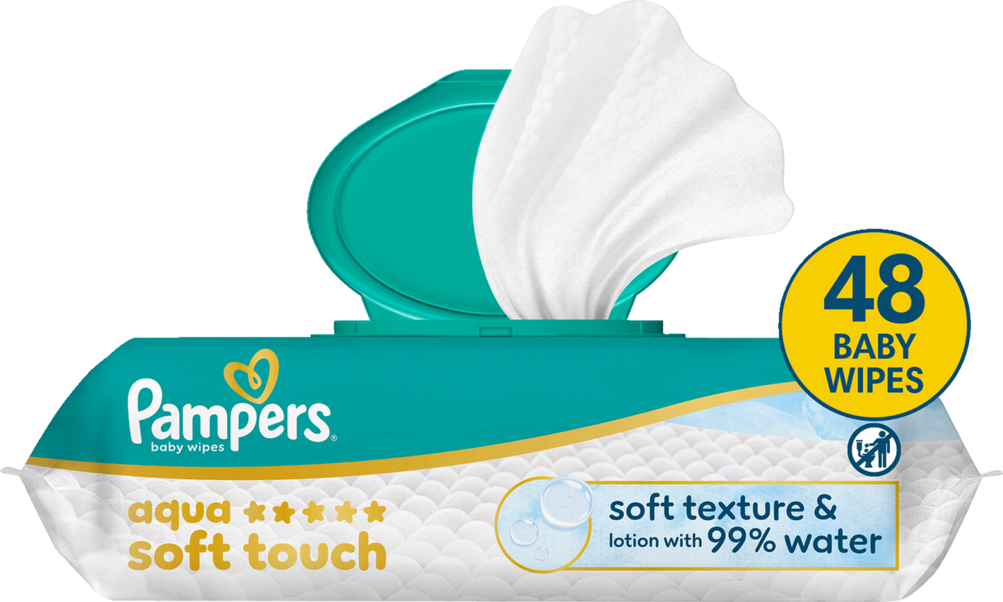 Pampers Aqua Soft Touch lingettes (48 pièces) sachet