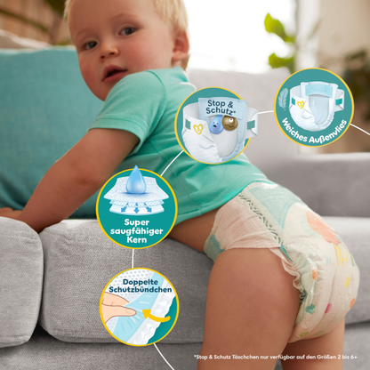 Pampers Baby-Dry T6 Extra Large 13-18kg (3x148 pces) PROMOTION 3 boîtes mensuelles