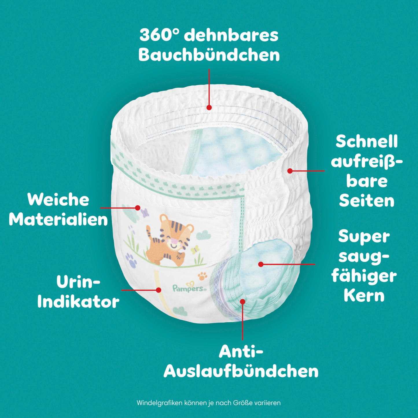 Pampers Baby-Dry PANTS taille 9 XXXXL 19+ kg (3x108 pièces) ACTION 3 box mensuelles