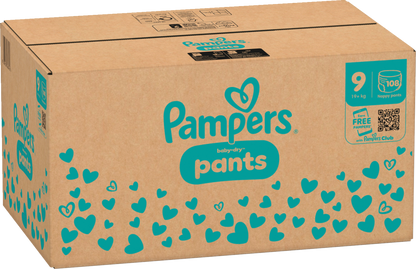 Pampers Baby-Dry PANTS taille 9 XXXXL 19+ kg (108 pièces) box mensuelle