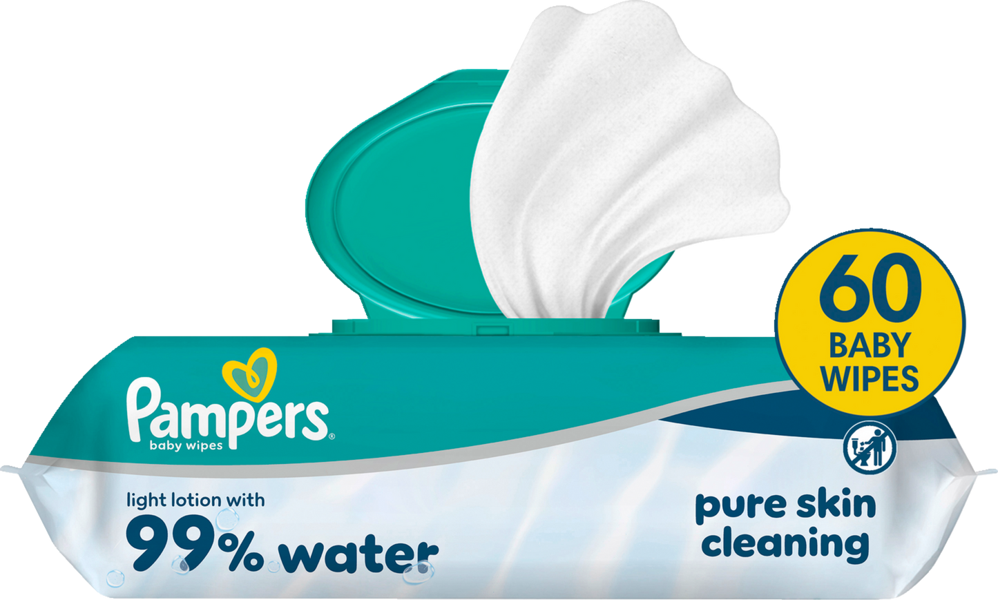 Pampers 99% Water lingettes (60 pièces) Sachet 