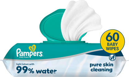 Pampers 99% Water lingettes (60 pièces) Sachet 