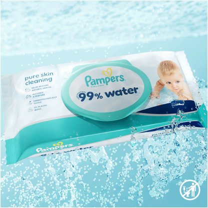 Pampers 99% Water lingettes (60 pièces) Sachet 