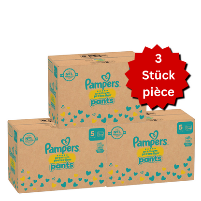 Pampers Premium Protection Pants T5 Junior 12-17kg (3x144 pces) PROMOTION 3 boîtes mensuelles