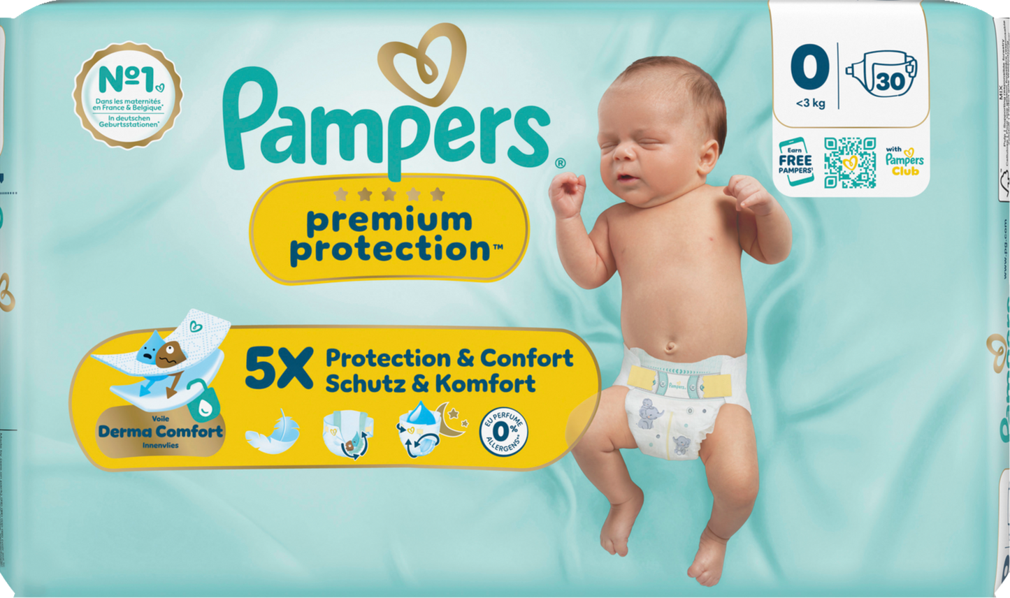Pampers Premium Protection T0 Micro <3 kg (30 pces) Sachet