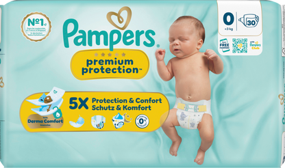 Pampers Premium Protection T0 Micro <3 kg (30 pces) Sachet