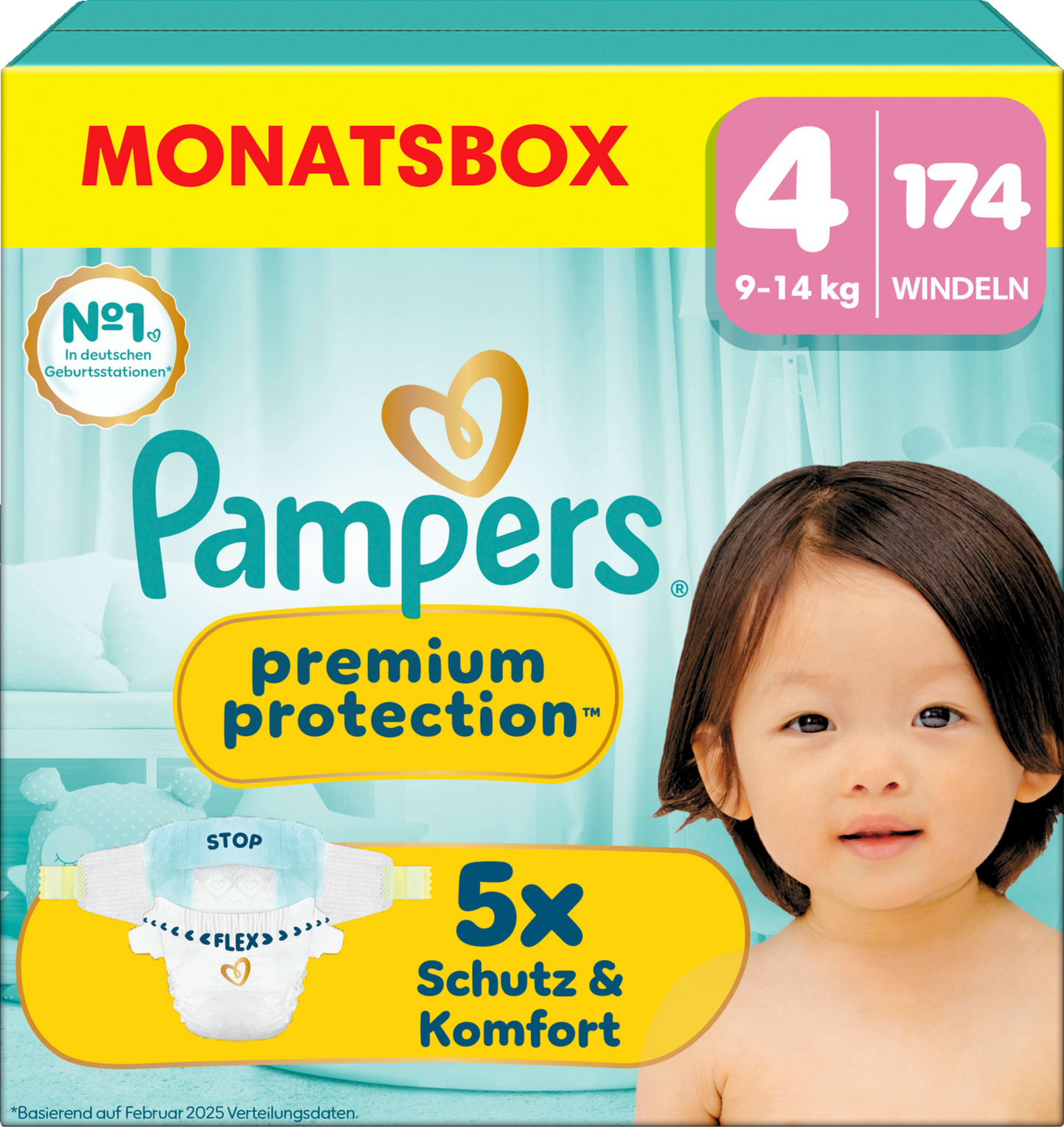 Pampers Premium Protection T4 Maxi 9-14kg (3x174 pces) PROMOTION 3 boîtes mensuelles