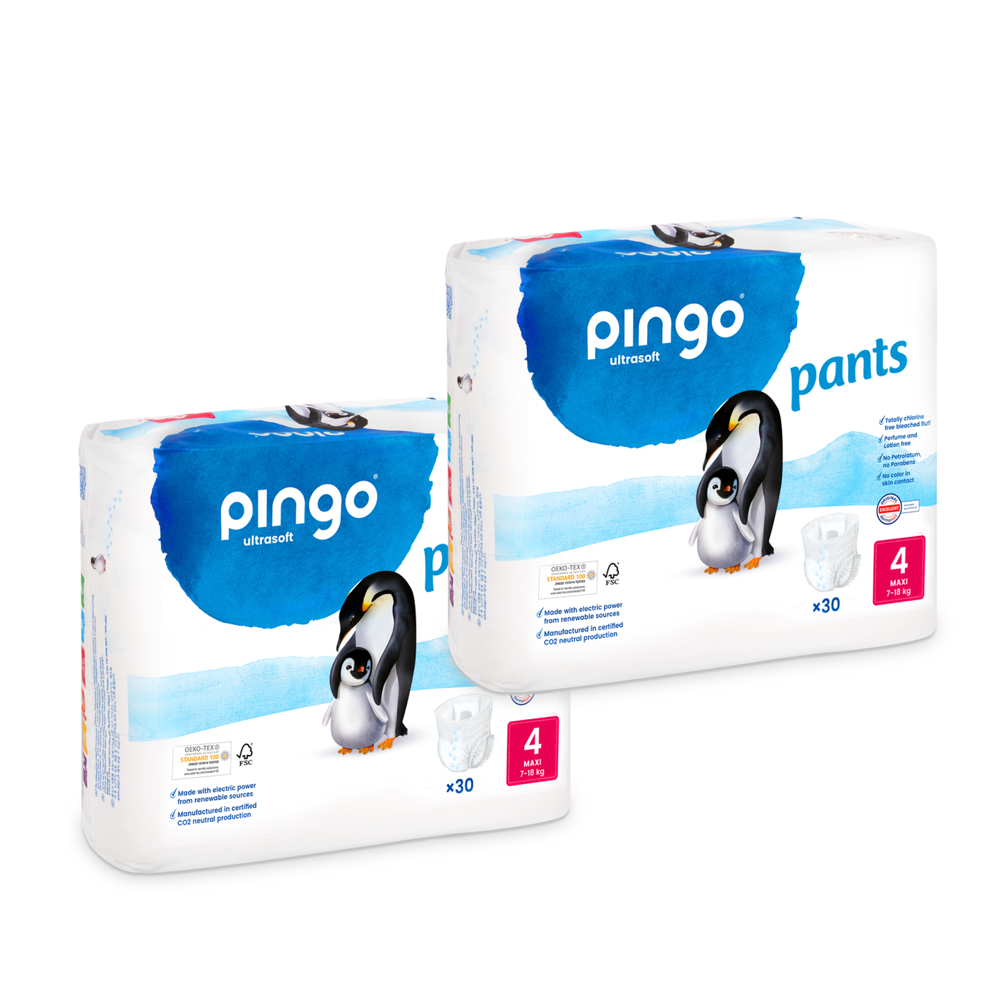 Pingo Pants T4 Maxi 7-18 Kg (2 x 30 pces) Sachet double