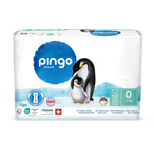 Pingo Taille 0 XXS (jusqu’à 3 kg) Paquet (32 pcs)