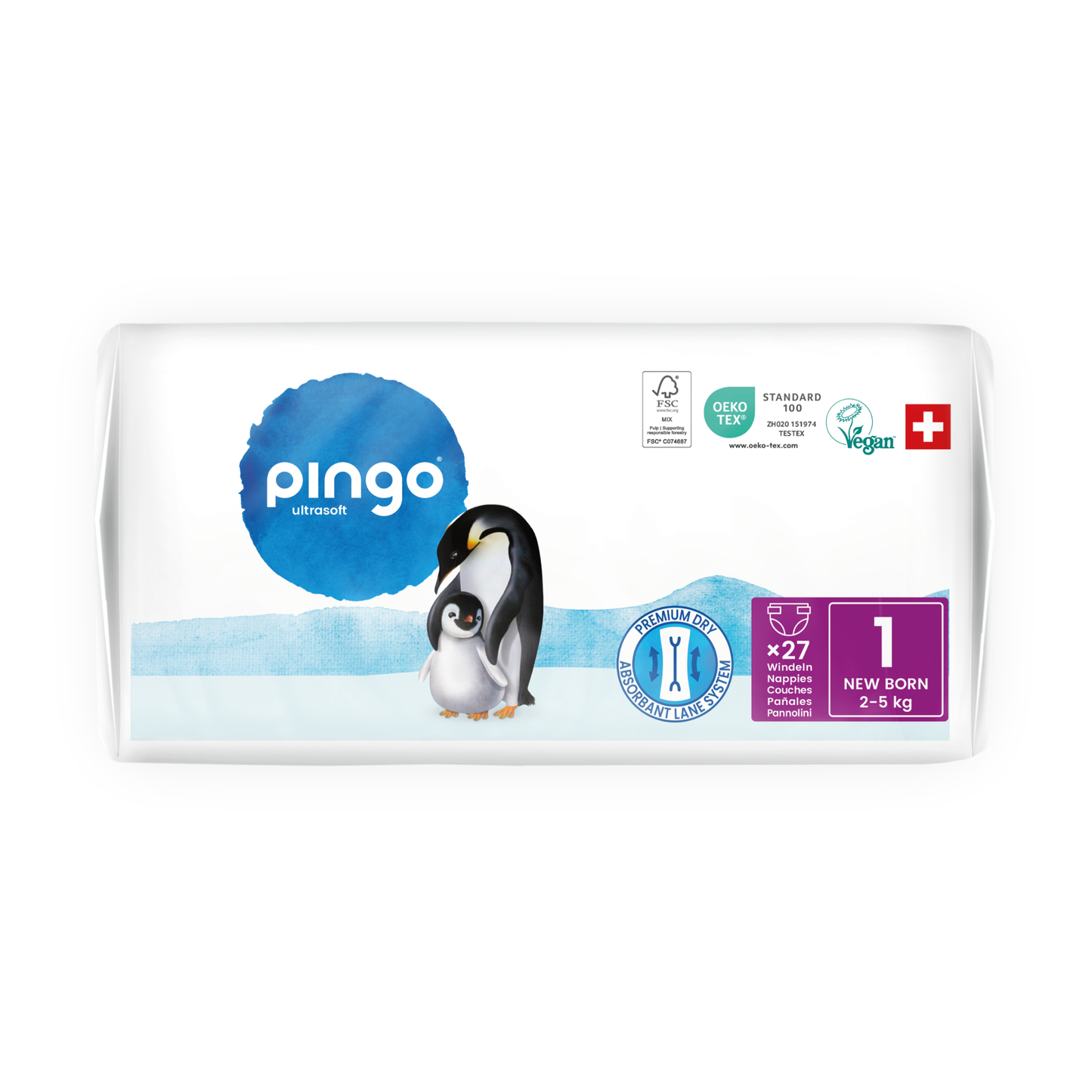 Pingo – T1 Newborn  + échantillon de lingettes Pingo