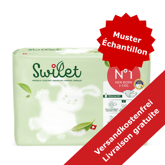 Swilet – Taille 1 Newborn 2–5 kg (27 pcs) Échantillon