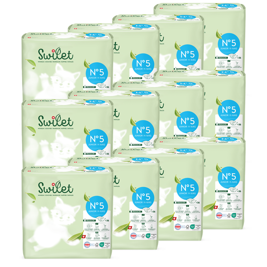 Swilet - La couche Écologiques  T5 Junior 11-16Kg (12x 36 pces) Carton Double 