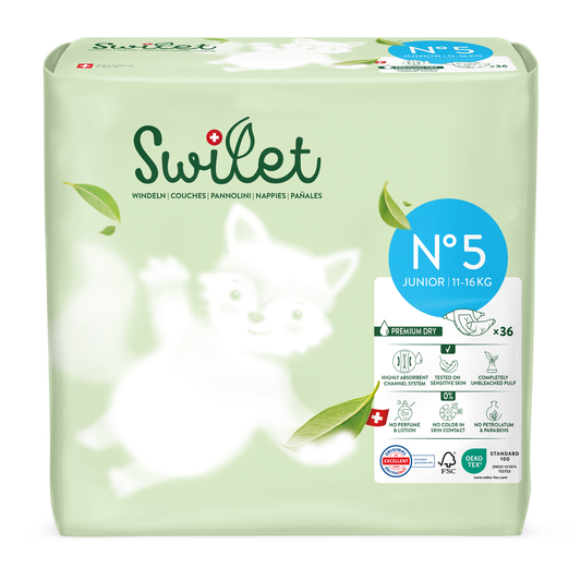 Swilet - La Couche Écologiques T5 Junior 11-16Kg (36 pces) Sachet