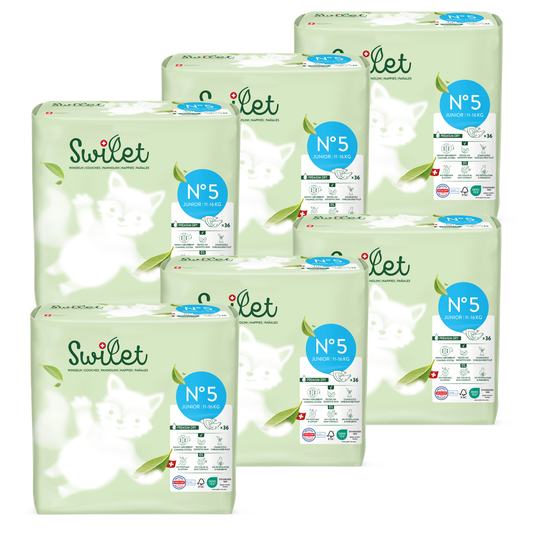 Swilet - La couche Écologiques T5 Junior 11-16Kg (6x 36 pces) Carton