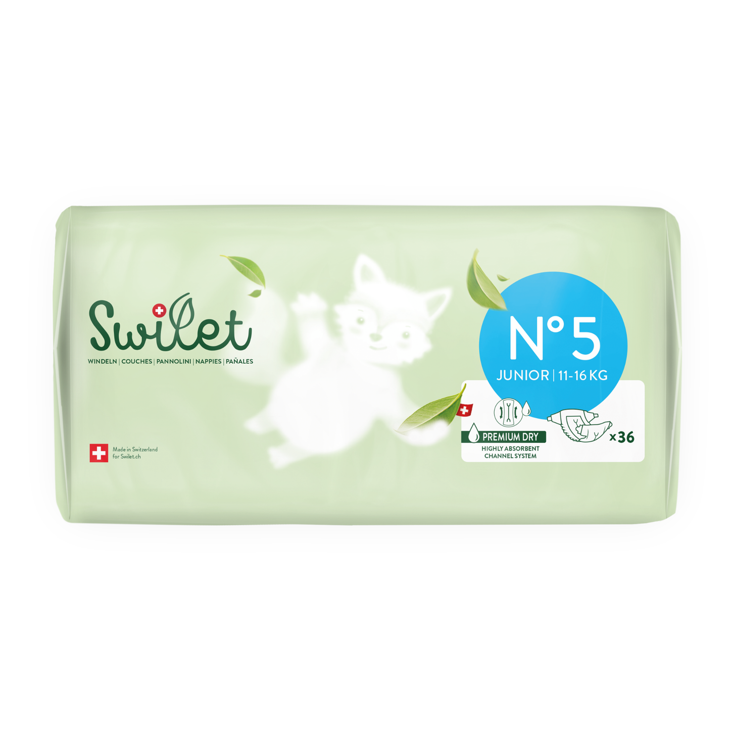 Swilet - La couche Écologiques T5 Junior 11-16Kg (6x 36 pces) Carton