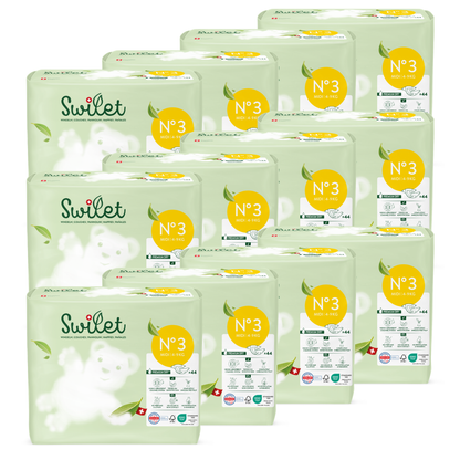 Swilet - La Couche Écologiques T3 Midi 5-9Kg (12x 44 pces) Carton Double