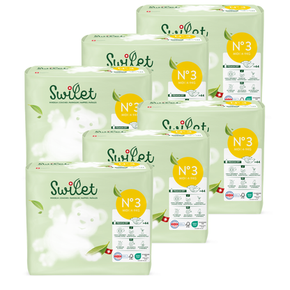 Swilet - La couche Écologiques T3 Midi 5-9Kg (6x 44 pces) Carton