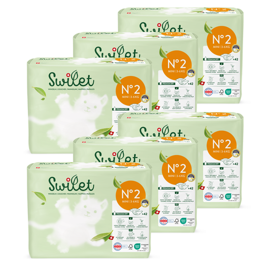 Swilet - La couche Écologiques T2 Mini 3-6Kg (6x 42 pces) Carton