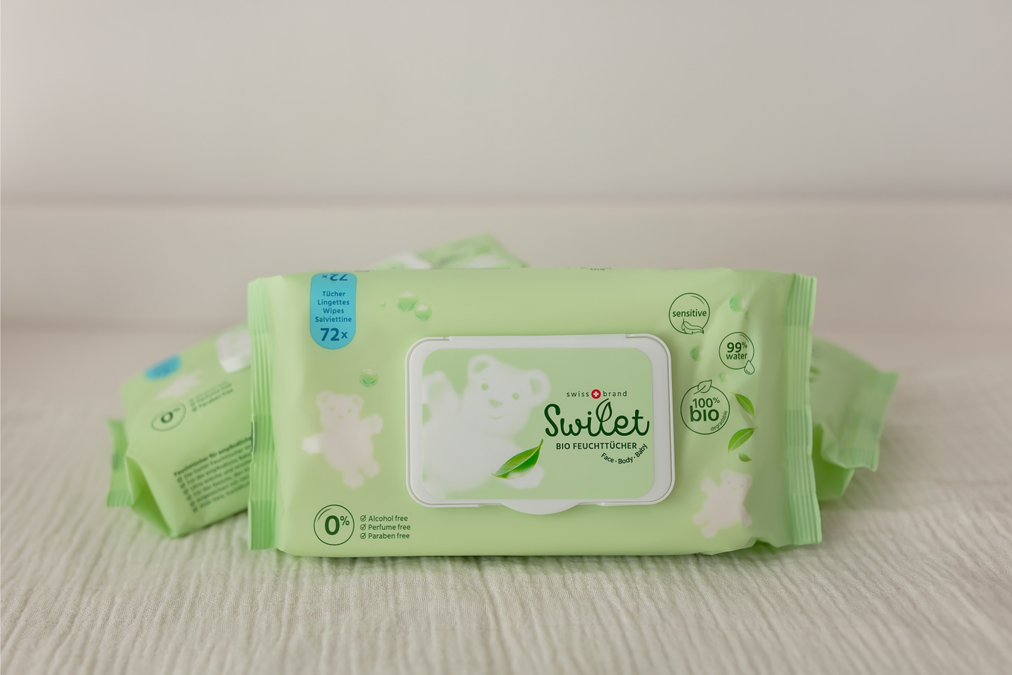Swilet Lingettes humides bio (72 pces)