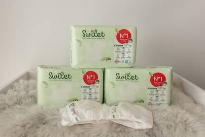 Swilet - La couche Écologiques T1 Newborn 2-5Kg (27 pcs) Sachet